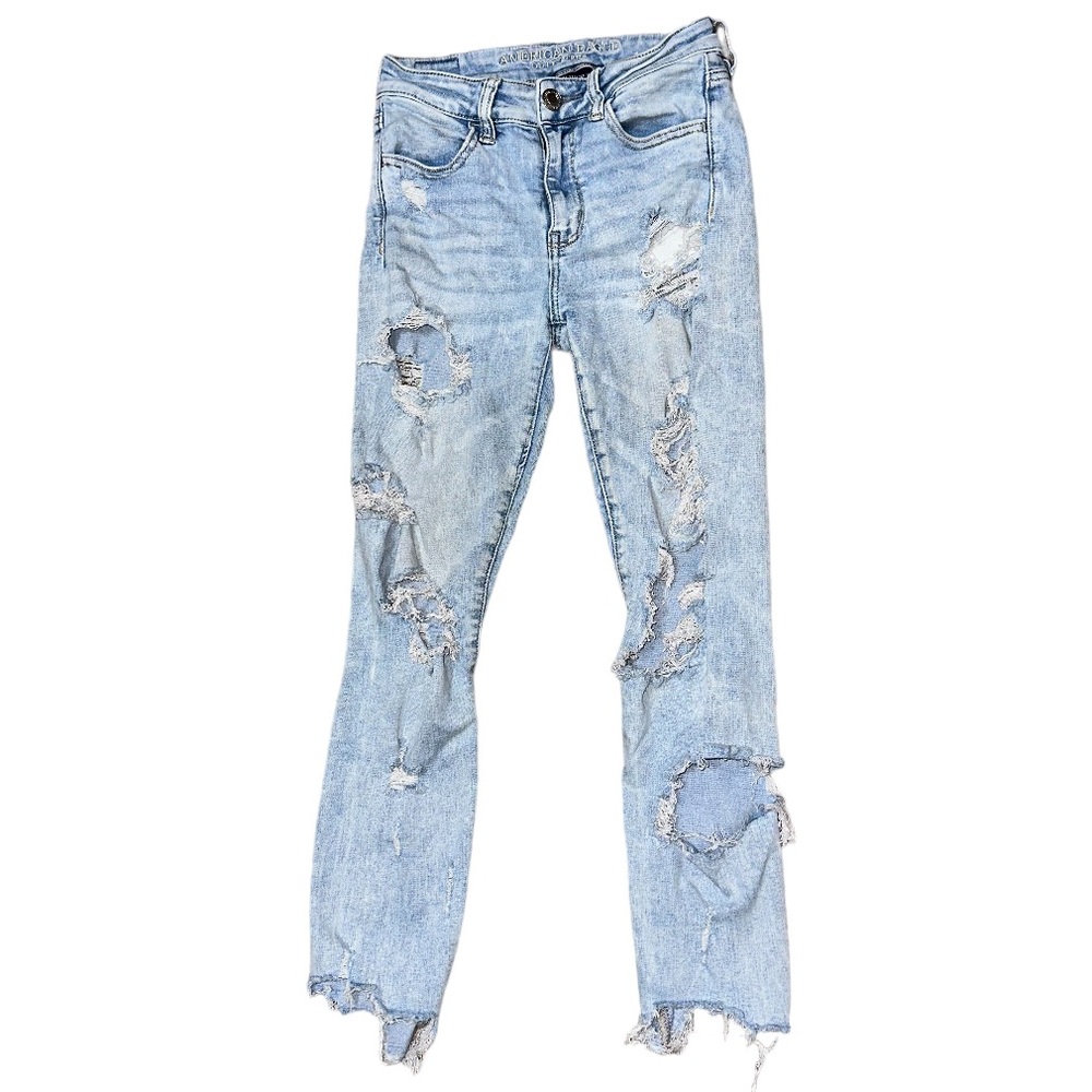 AE next level stretch high waisted distressed jeggings